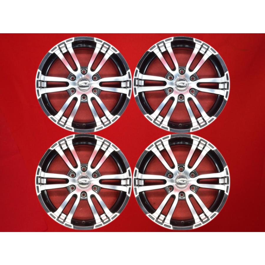 深リム 約50mm Flex DELF-02 中古ホイール 4本 7.5J 18インチ PCD139