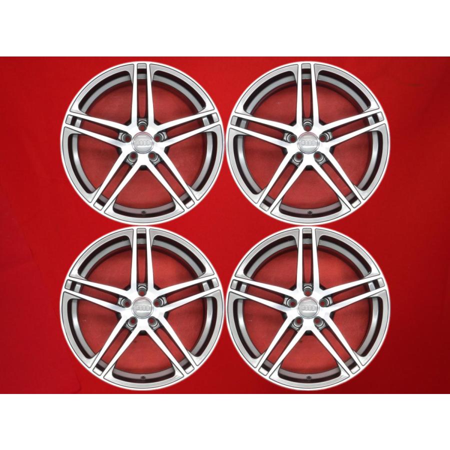 メーカー不明 5ダブルスポーク 中古ホイール 4本 8J 18インチ PCD100 5