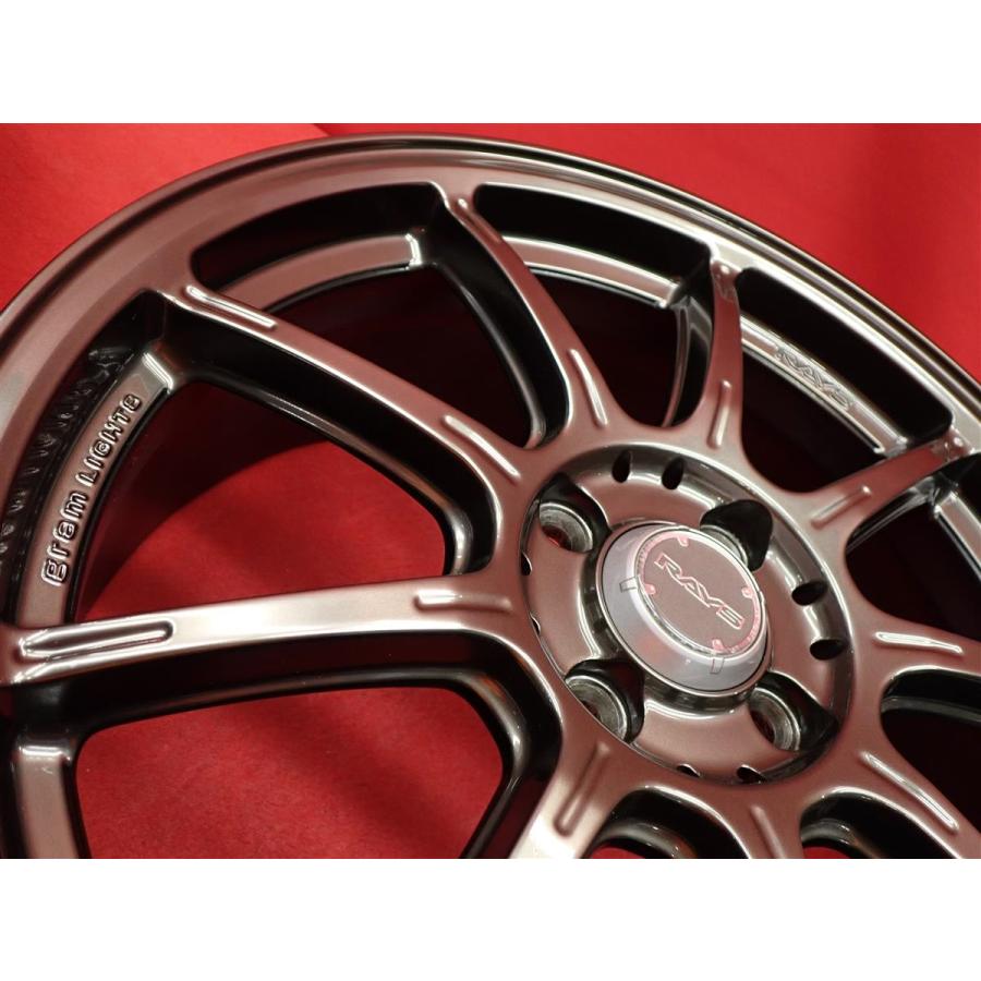 軽量 1本6.8kg RAYS グラムライツ 57G 中古ホイール 4本 7J 17インチ