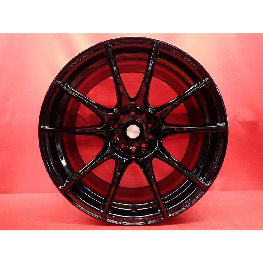 Weds Sport 18インチ ホイールセット ブラック/レッド 軽量 1本9.6kg WedsSport ウェッズスポーツ SA-25R 中古ホイール 4本