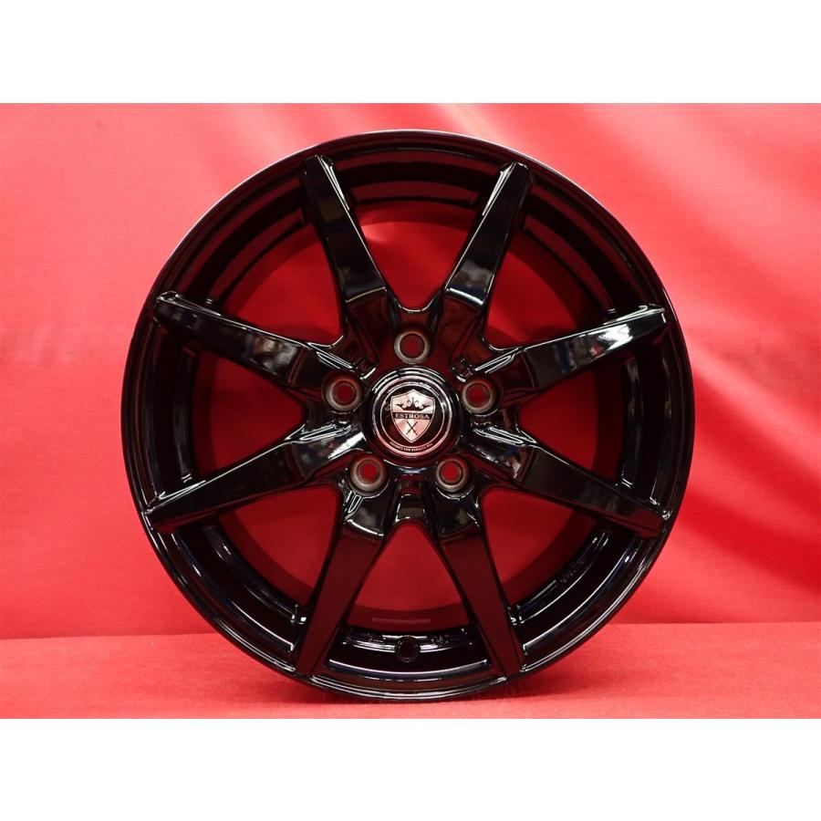 ESTROSA 8スポーク 中古ホイール 4本 6.5J 16インチ PCD114.3 5穴 +48 