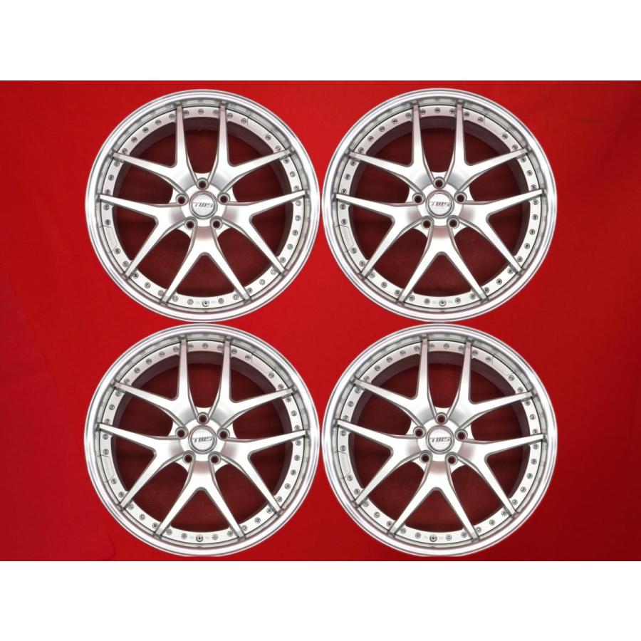 鍛造 軽量 1本12.7kg TWS EXlete 205S 中古ホイール 4本 9J 20インチ 