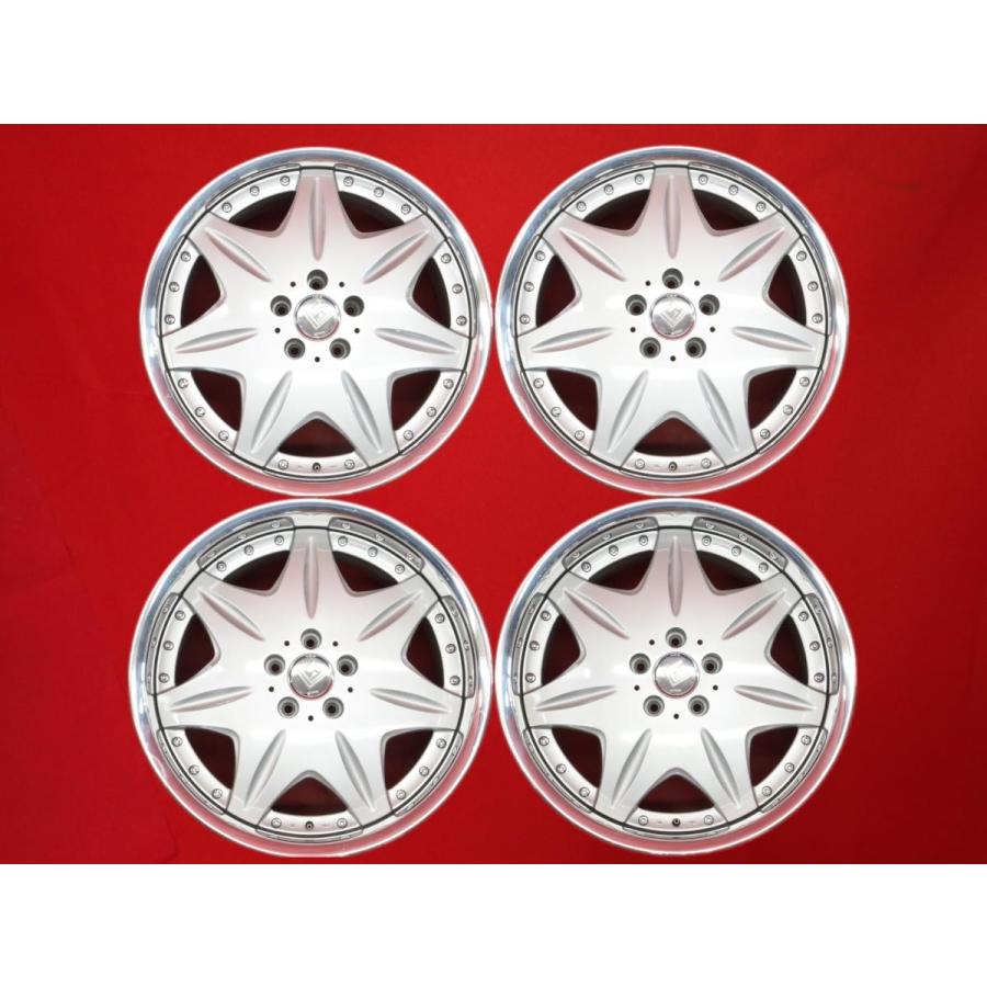 WORK ワーク LS207 中古ホイール 4本 8.5/9.5J 19インチ PCD114.3 5穴