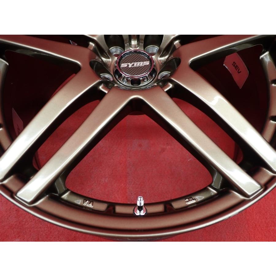 軽量 1本8.3kg SYMS シムス SRW-C1 中古ホイール 4本 7.5J 17インチ