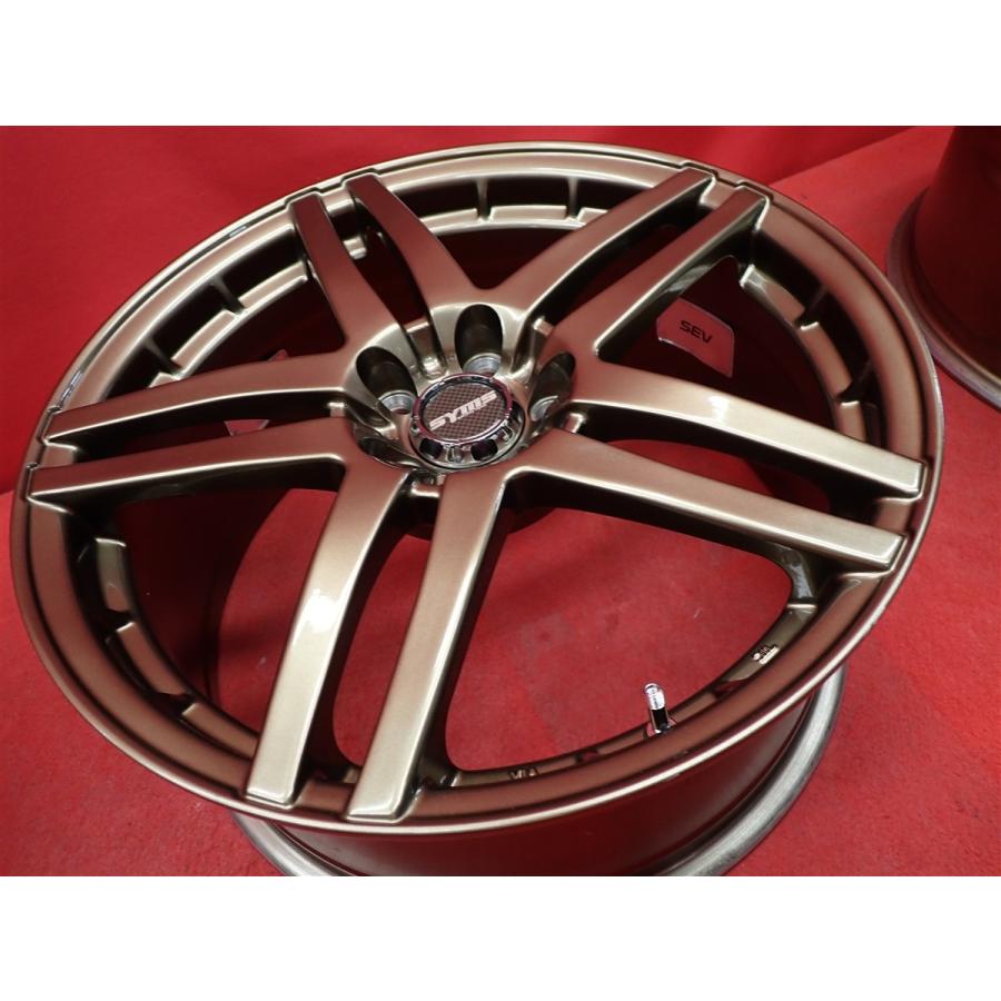 SYMS クリムソン レーシング ホイール アルミ 4本 PCD100 軽量 1本8.3kg SYMS シムス SRW-C1 中古ホイール 4本 7.5J 17インチ
