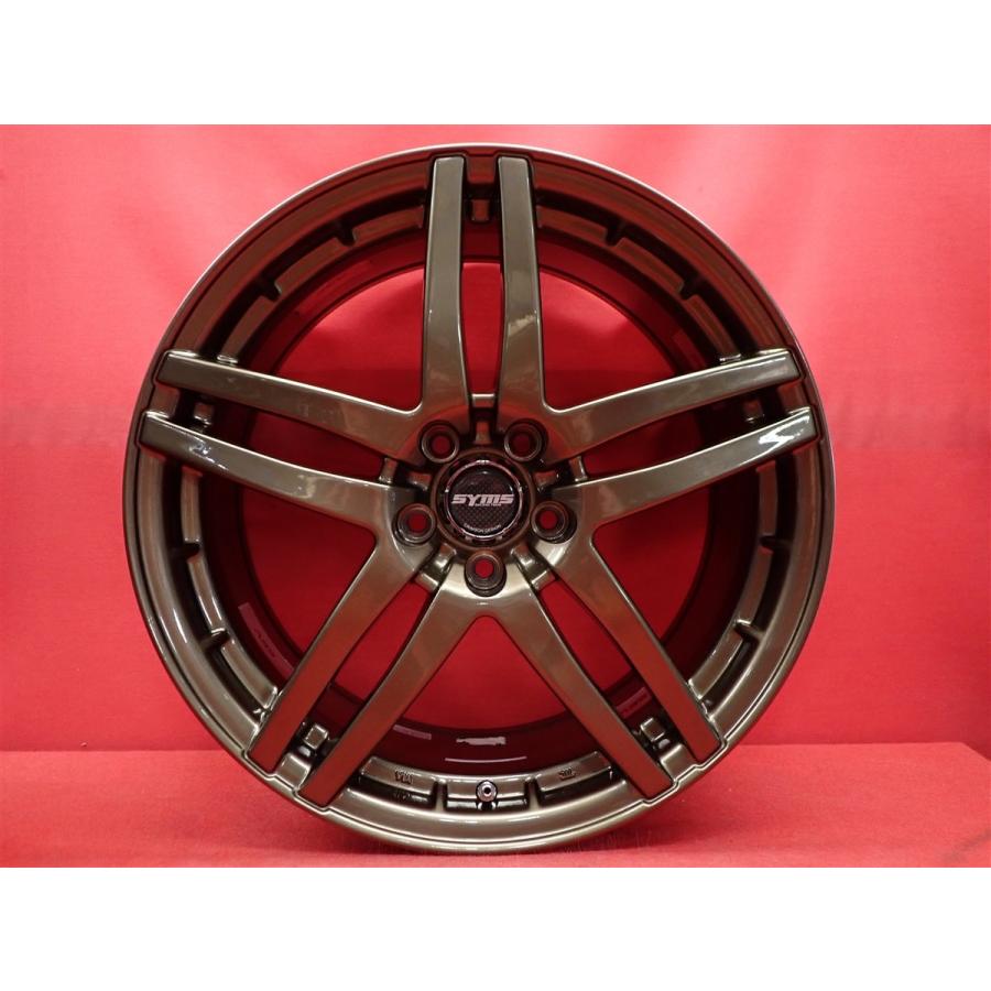 軽量 1本8.3kg SYMS シムス SRW-C1 中古ホイール 4本 7.5J 17インチ