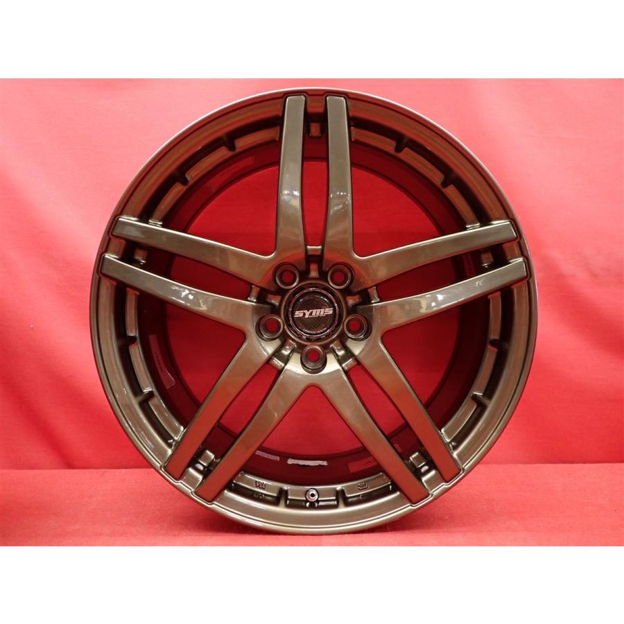 SYMS クリムソン レーシング ホイール アルミ 4本 PCD100 軽量 1本8.3kg SYMS シムス SRW-C1 中古ホイール 4本 7.5J 17インチ