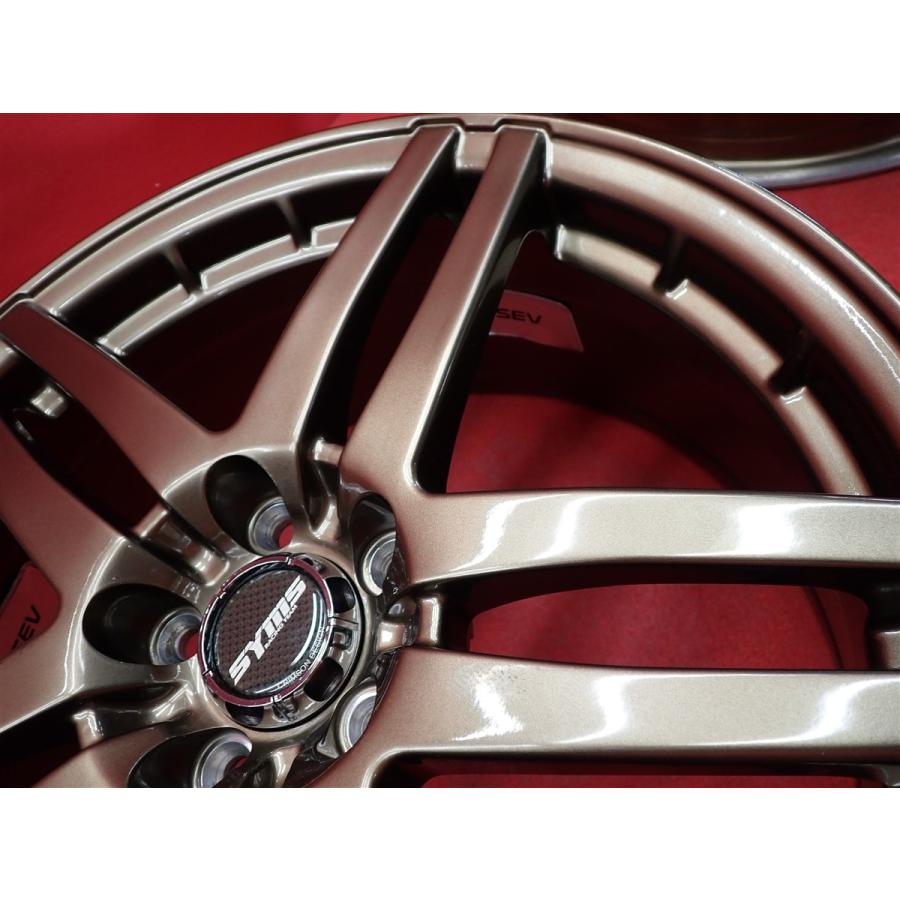 軽量 1本8.3kg SYMS シムス SRW-C1 中古ホイール 4本 7.5J 17インチ