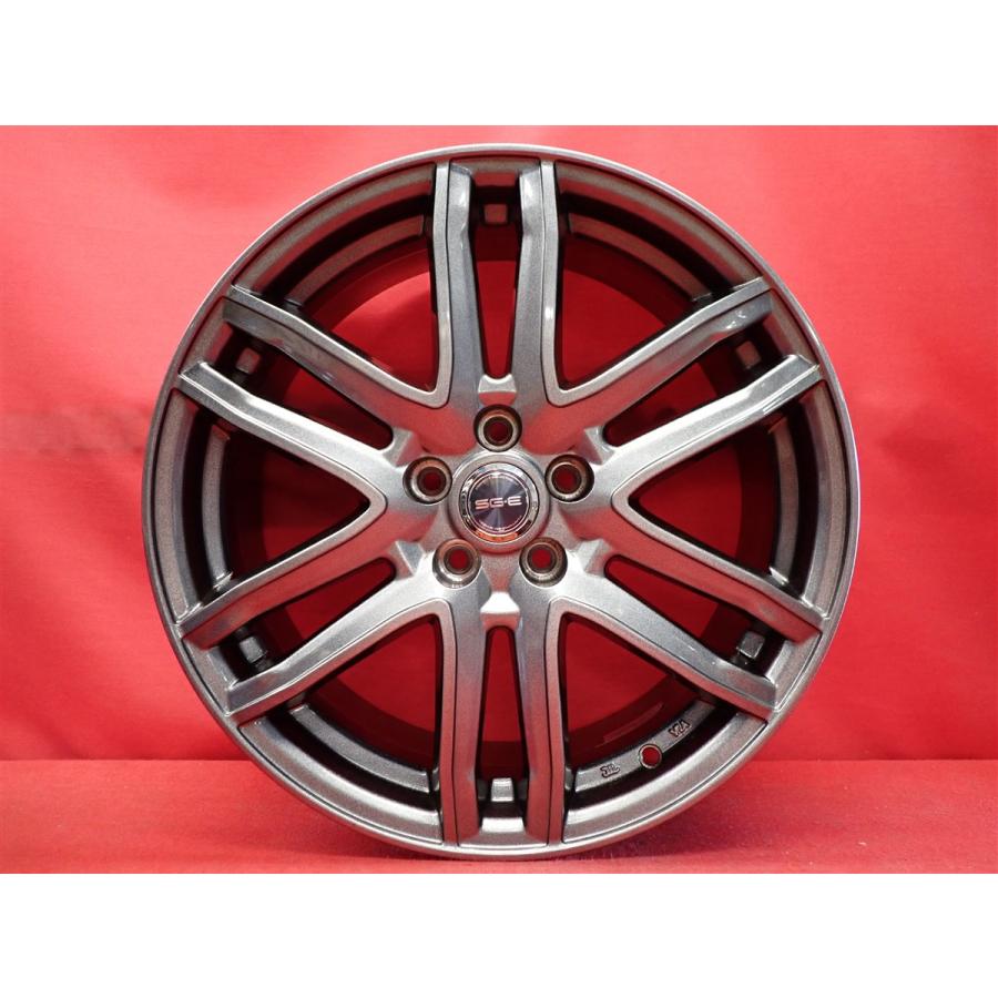 SG6 中古ホイール 4本 7J 17インチ PCD100 5穴 +48 ハブ67 ライズ