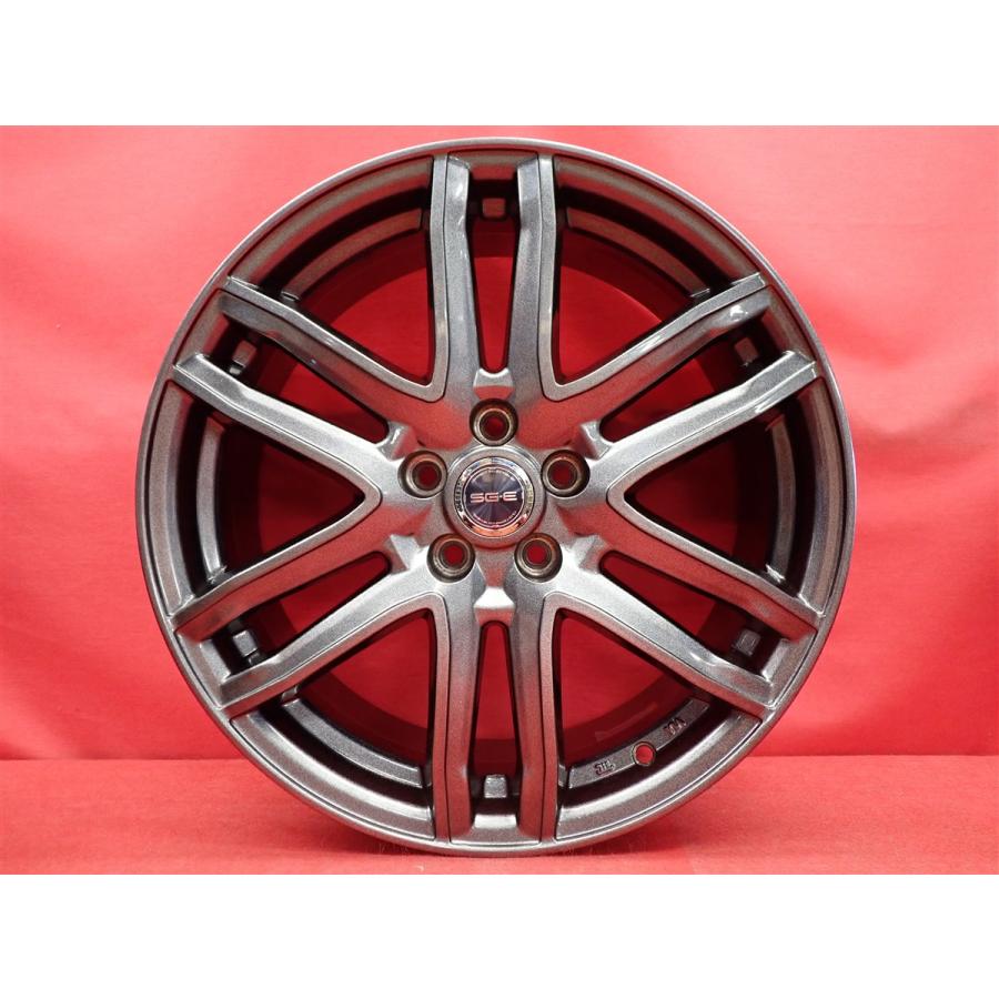 SG6 中古ホイール 4本 7J 17インチ PCD100 5穴 +48 ハブ67 ライズ