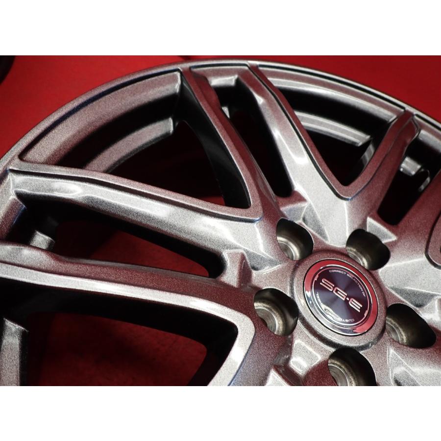 SG6 中古ホイール 4本 7J 17インチ PCD100 5穴 +48 ハブ67 ライズ
