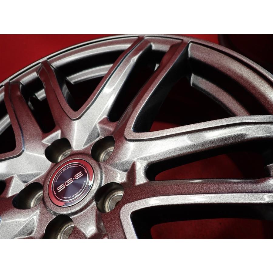 SG6 中古ホイール 4本 7J 17インチ PCD100 5穴 +48 ハブ67 ライズ