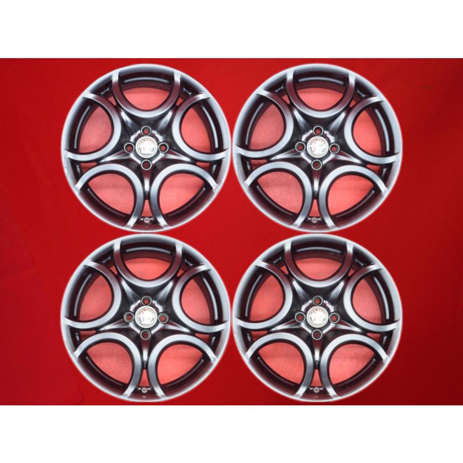 再塗装 つや消し黒 ALFA ROMEO アルファロメオ ミト 純正 中古ホイール 