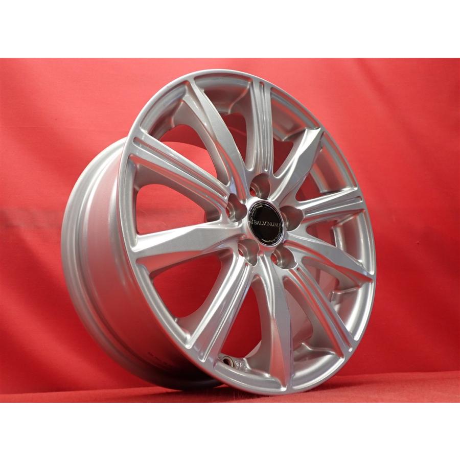 バルミナ BALMINUM KR10 中古ホイール 4本 6.5J 15インチ PCD100 5穴 +