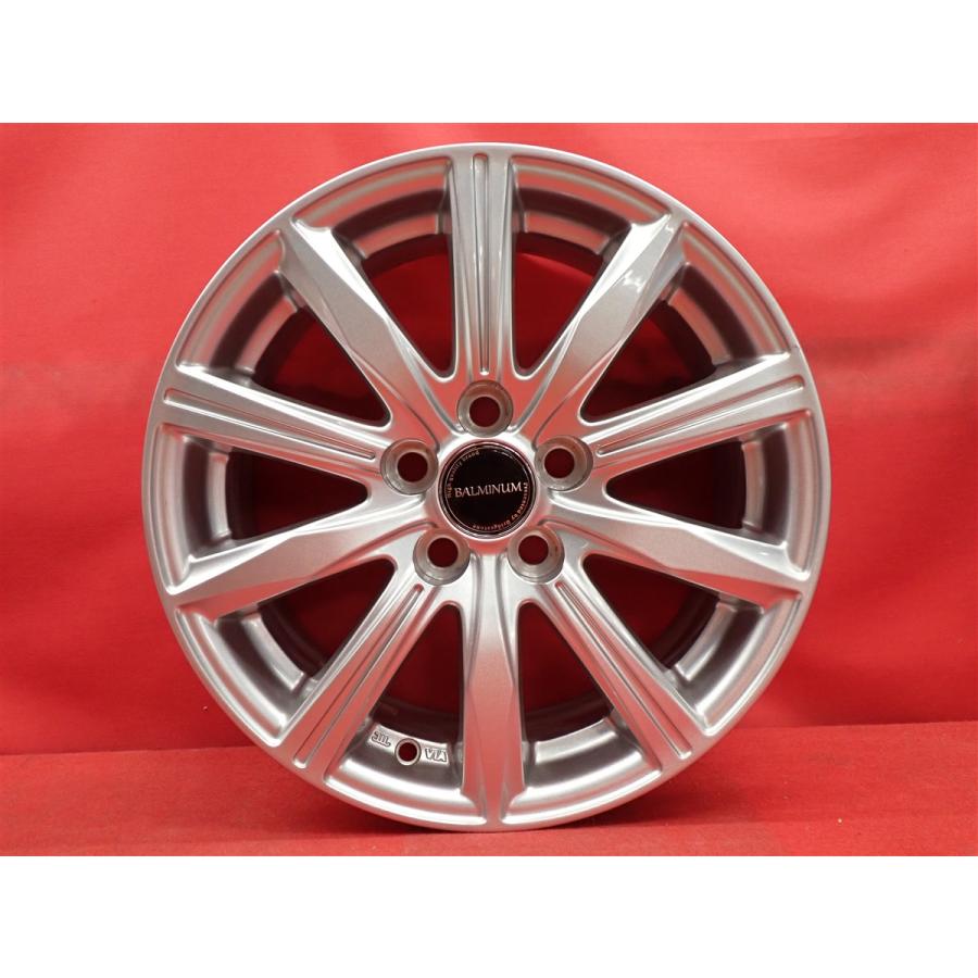 バルミナ BALMINUM KR10 中古ホイール 4本 6.5J 15インチ PCD100 5穴 +