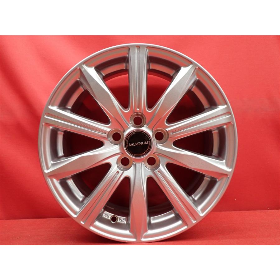 バルミナ BALMINUM KR10 中古ホイール 4本 6.5J 15インチ PCD100 5穴 +