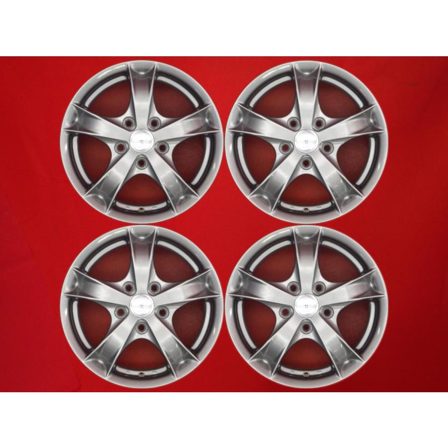 STYTZ 5スポーク ホイール 4本 15インチ 6J-15 PCD114.3 5穴 +50 ハブ 