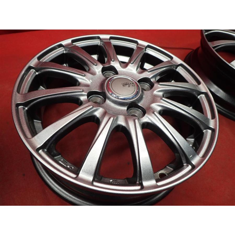 SIBILLA NEXT B-12 ホイール 4本 4J-13 PCD100 4穴 +45 ハブ67 スペーシア N-BOX ルークス ウェイク ek 等 軽自動車全般へ aa13の画像