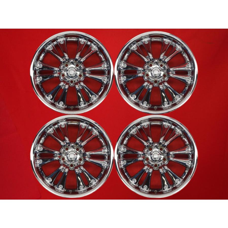 メーカーわからん メッキのホイール ワークLS207 クロームメッキからフルパウダー塗り分けカスタム塗装