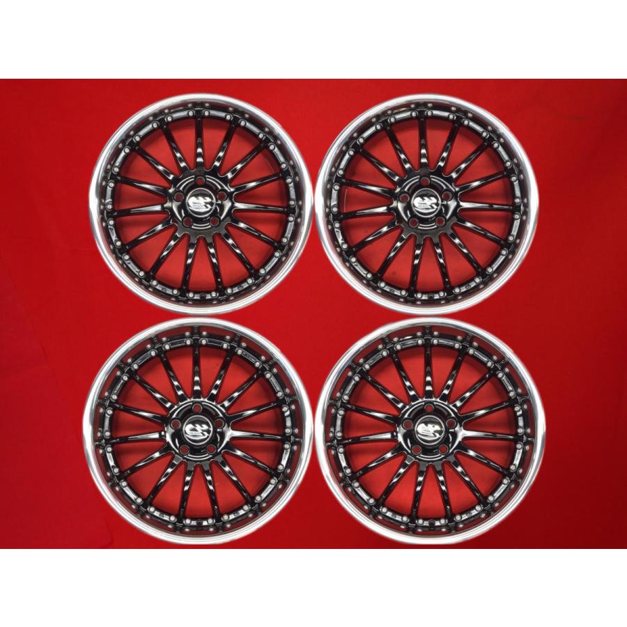 UNIAUTOフィン 中古ホイール 4本 8.5J/10J 19インチ PCD112 5穴 +32/+  