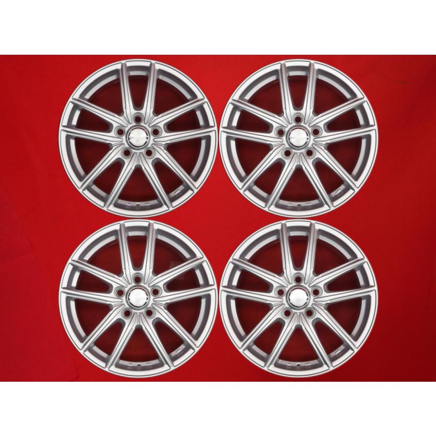 【中古美品☆キズ少な目】ECO FORME17インチアルミホイール(トヨタ系ストレートナット仕様) ECO FORME エコフォルム CRS20 中古ホイール 4本 7J 17インチ PCD114.3