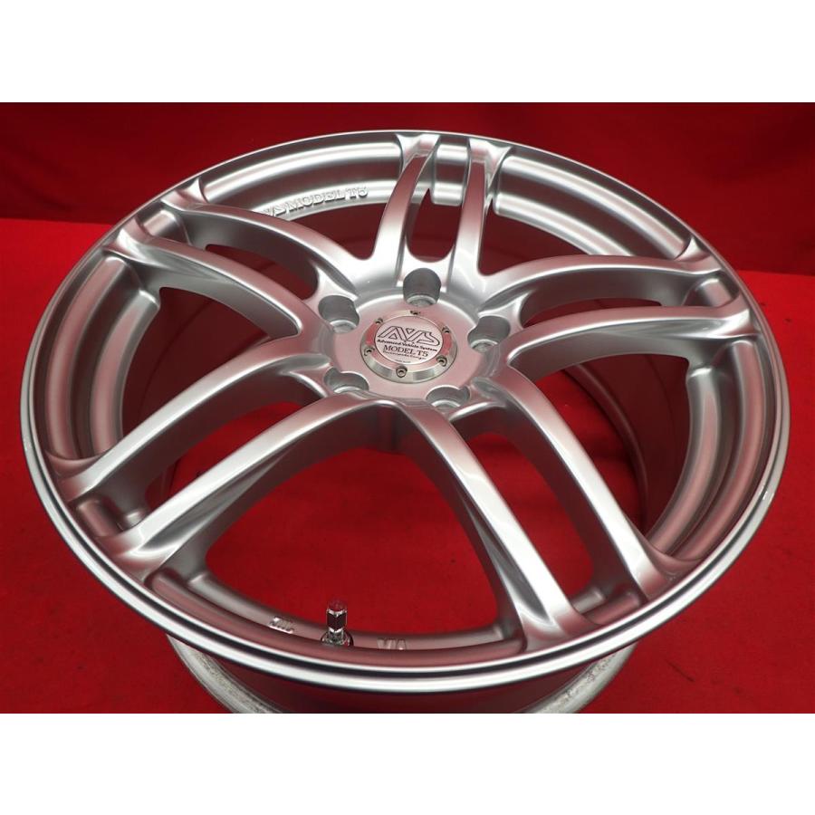 軽量 AVS モデル T5 中古ホイール 4本 7.5J 17インチ PCD114.3 5
