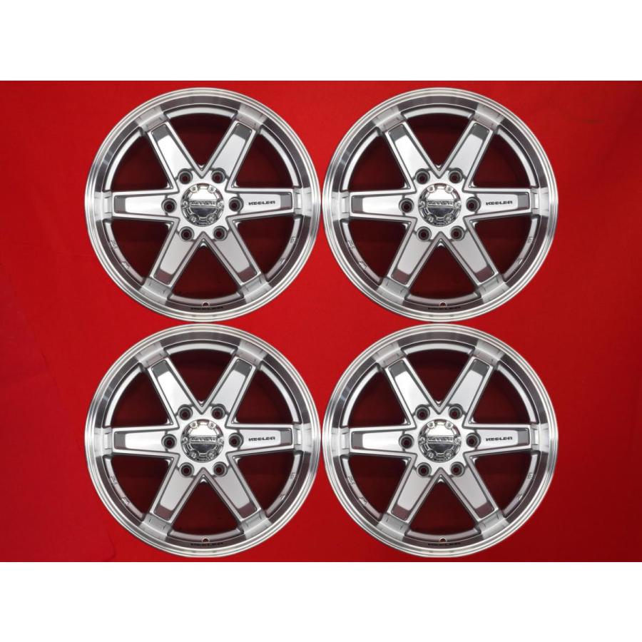 WEDS KEELERTACTICS タクティクス 6本スポーク 中古ホイール 4本 8J 17