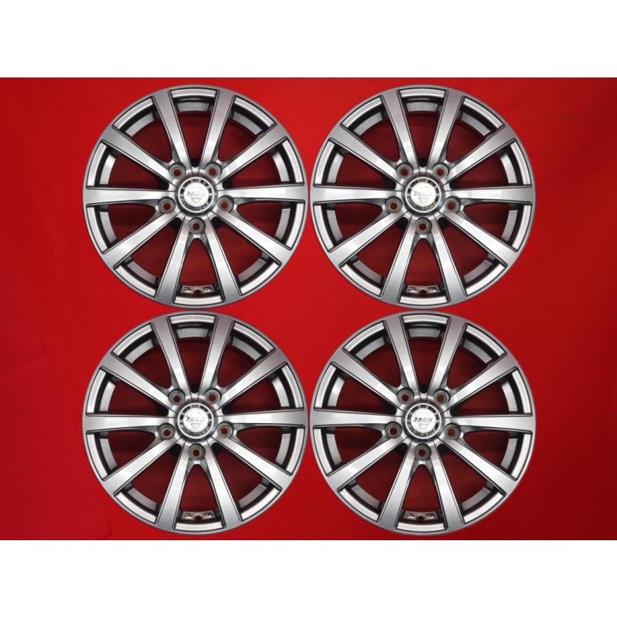 ZACK JP-110 中古ホイール 4本 6J 15インチ PCD114.3 5穴 +48