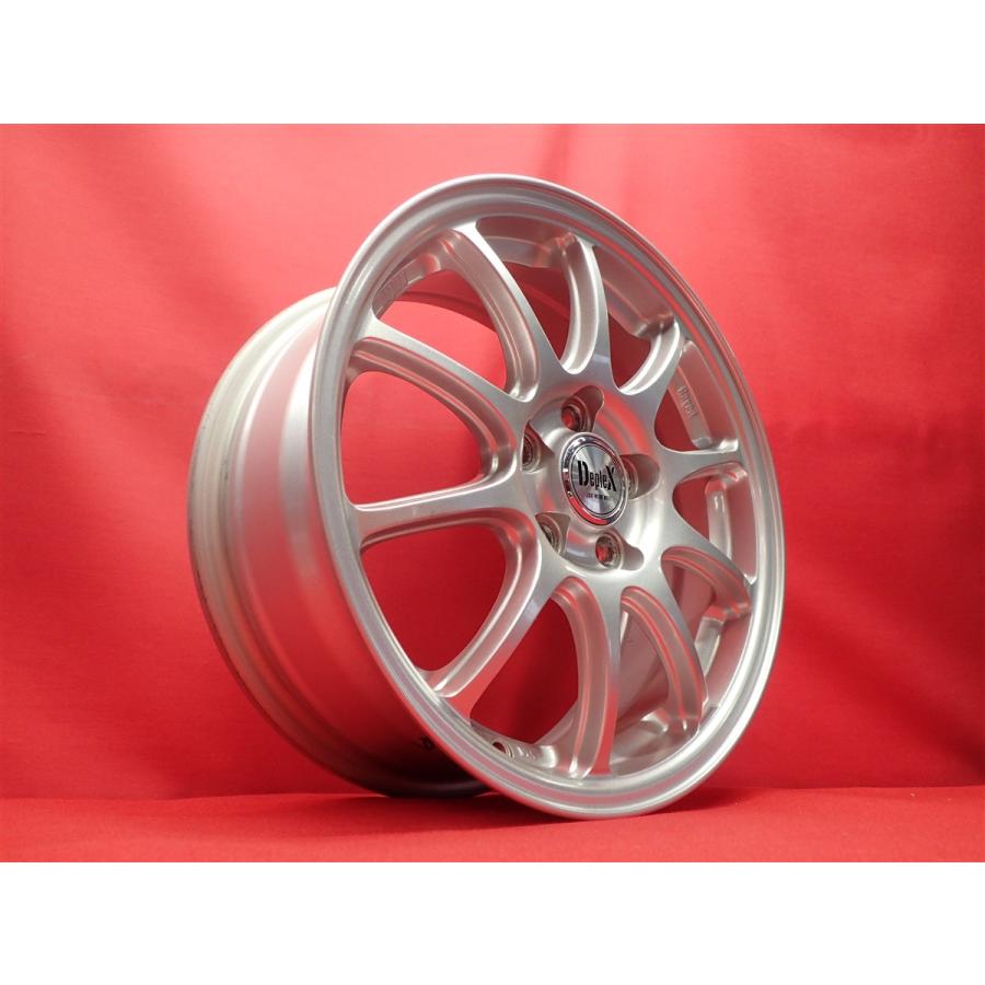 Deplex Rayed 中古ホイール 4本 6J 15インチ PCD100 5穴 +45 ハブ67