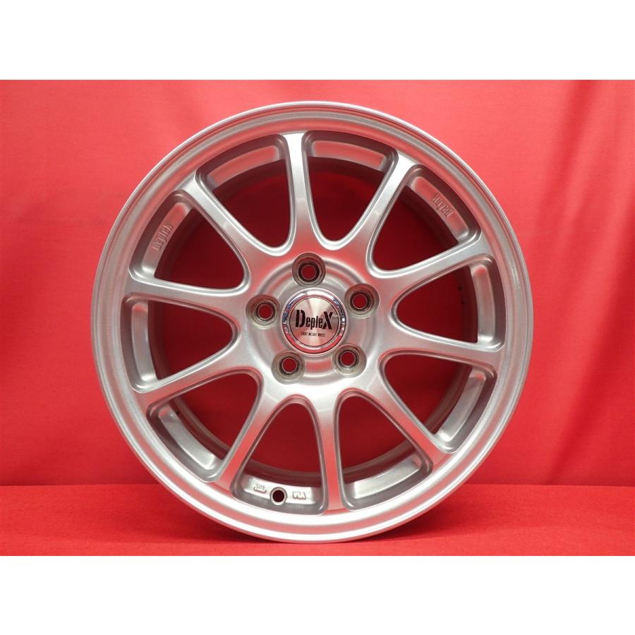 Deplex Rayed 中古ホイール 4本 6J 15インチ PCD100 5穴 +45 ハブ67