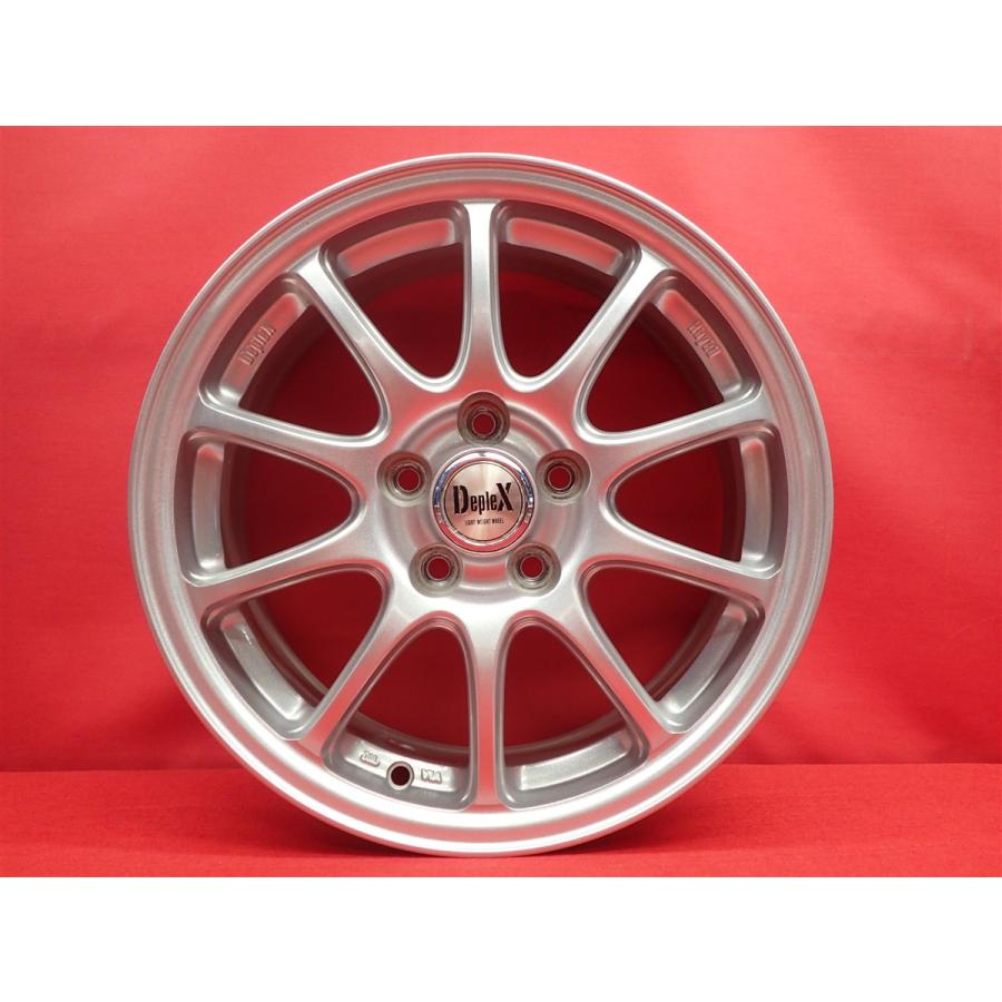 Deplex Rayed 中古ホイール 4本 6J 15インチ PCD100 5穴 +45 ハブ67