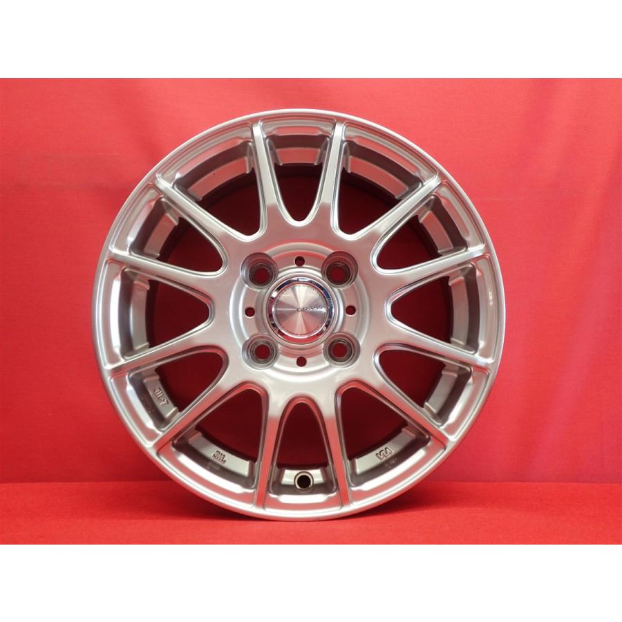 GRASS SC 中古ホイール 4本 5J 13インチ PCD100 4穴 +35 ハブ67 プロ