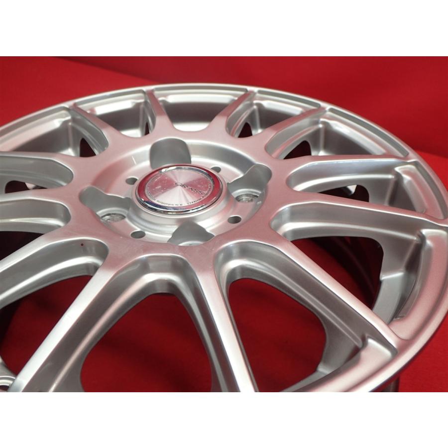 直接取引限定 15インチ シルバー アルミホイール 5スポーク PRD GRASS SC 中古ホイール 4本 5J 13インチ PCD100 4穴 +35 ハブ67 プロ