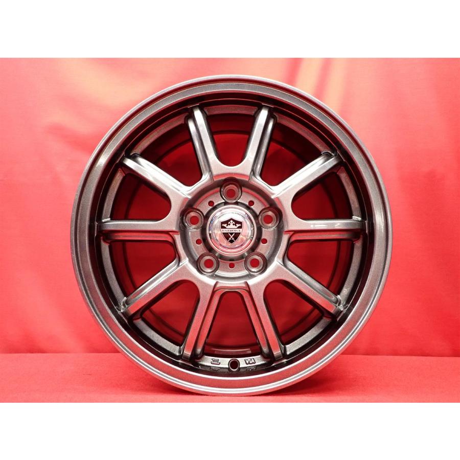ESTROSA 5Wスポーク 中古ホイール 4本 6.5J 16インチ PCD114.3 5穴 +53