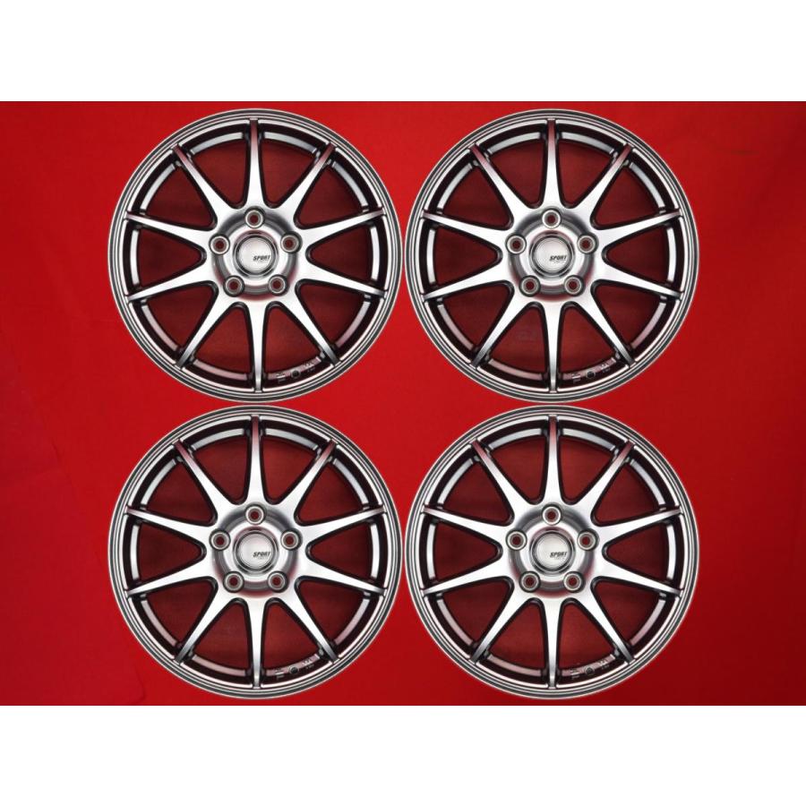 SPORT ABELIA 中古ホイール 4本 6.5J 16インチ PCD114.3 5穴 +38 ハブ 