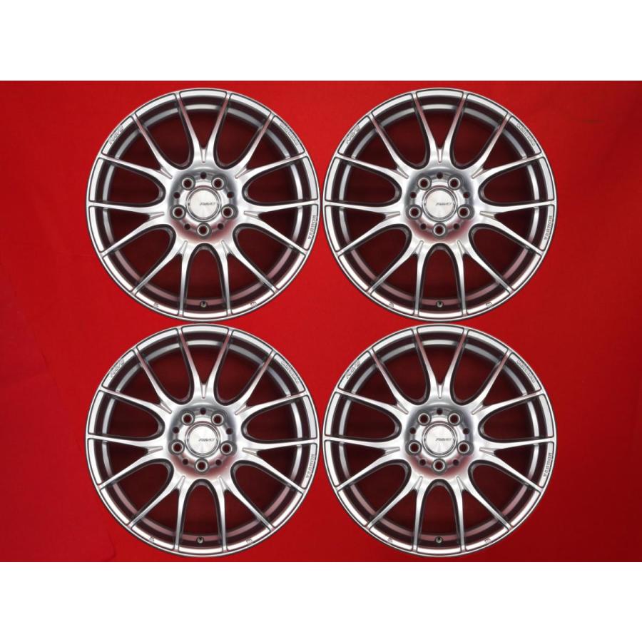 RAYS 軽量1本10.0kg HOMURA ホムラ 2×7Plus 中古ホイール 4本 7.5J 18