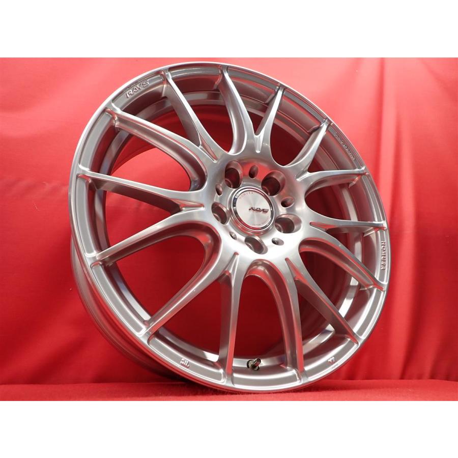 RAYS 軽量1本10.0kg HOMURA ホムラ 2×7Plus 中古ホイール 4本 7.5J 18