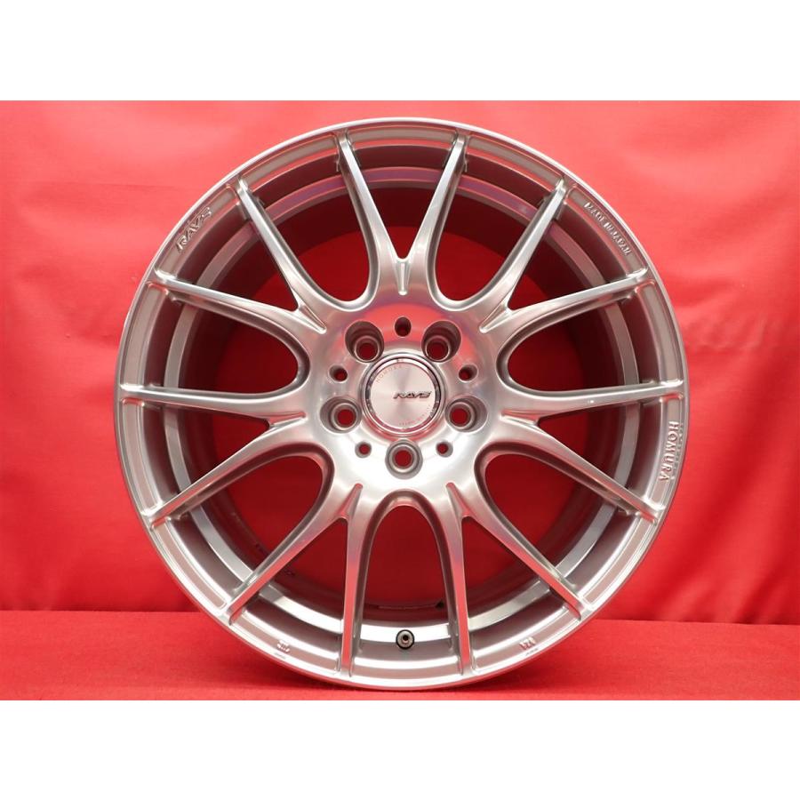 RAYS 軽量1本10.0kg HOMURA ホムラ 2×7Plus 中古ホイール 4本 7.5J 18