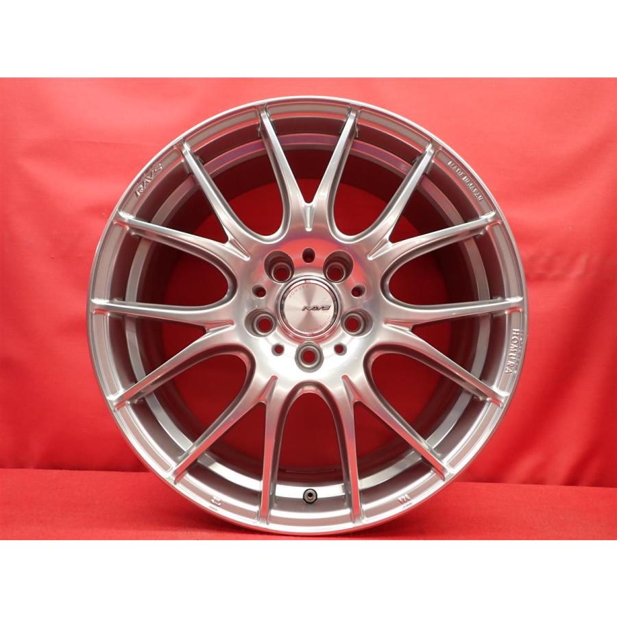 RAYS 軽量1本10.0kg HOMURA ホムラ 2×7Plus 中古ホイール 4本 7.5J 18