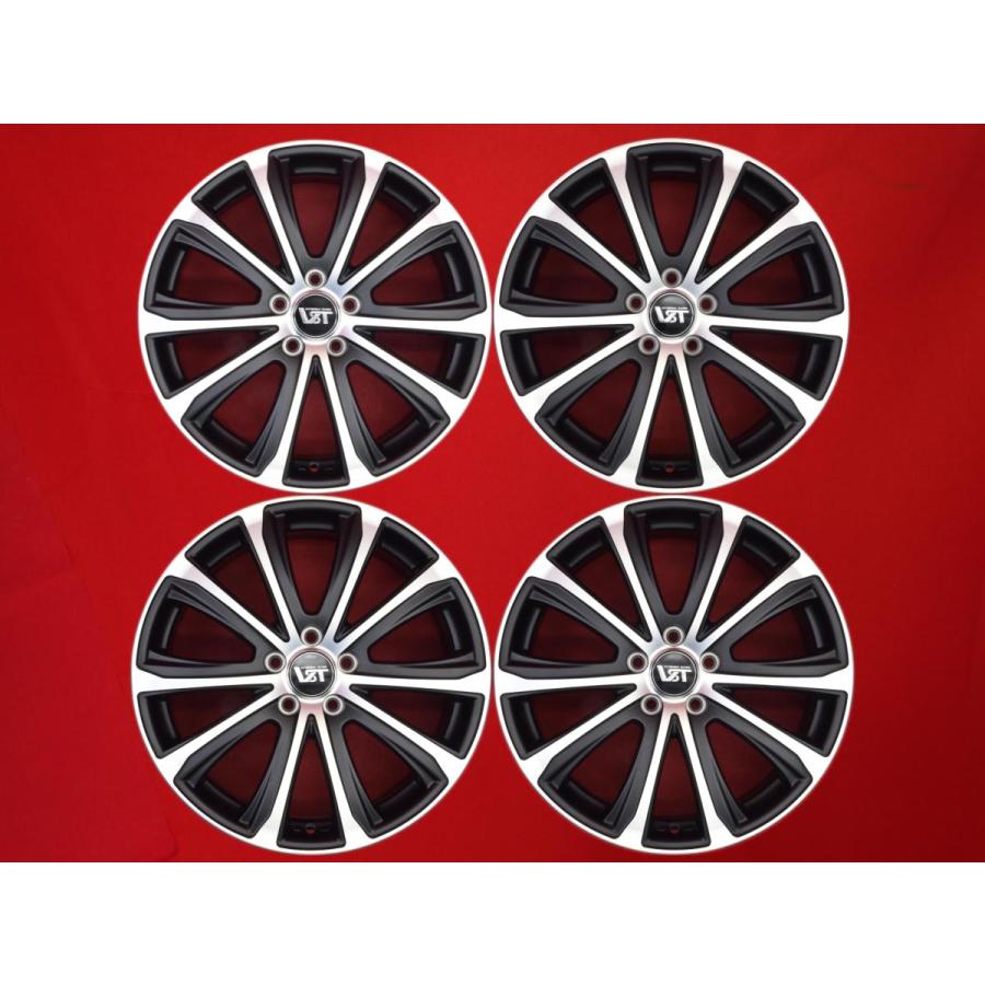 ① VST TYPE PLS 18インチ8J インセット42 VOLVOホイール VST Type-ST1 中古ホイール 4本 7.5J 18インチ PCD108 5穴 +49 ハブ