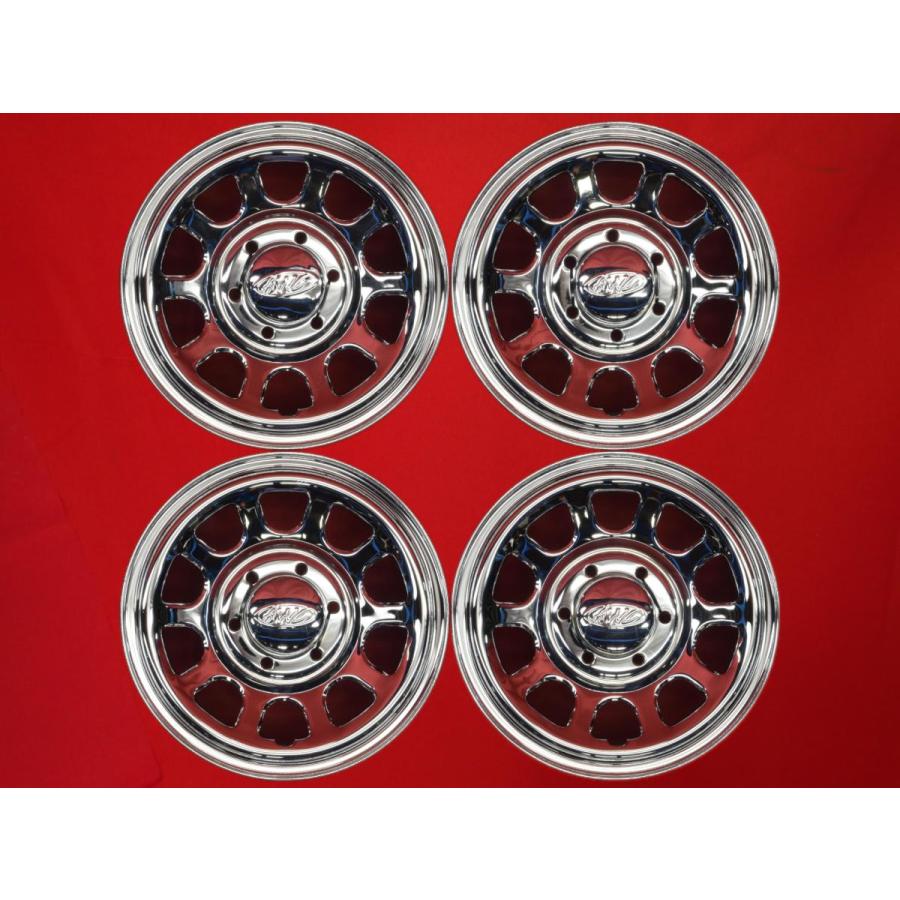 クロームメッキ Daytona デイトナ (スチールホイール) 中古ホイール 4 