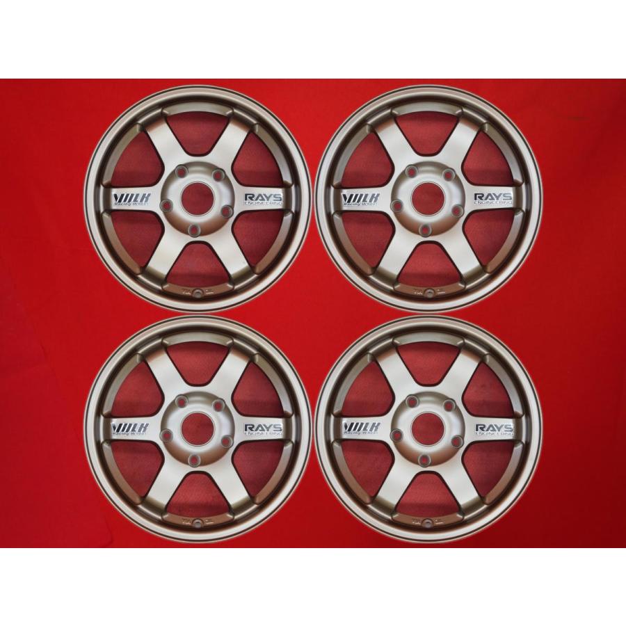 鍛造 軽量 1本5.1kg ボルクレーシング TE37 中古ホイール 4本 7J 15 