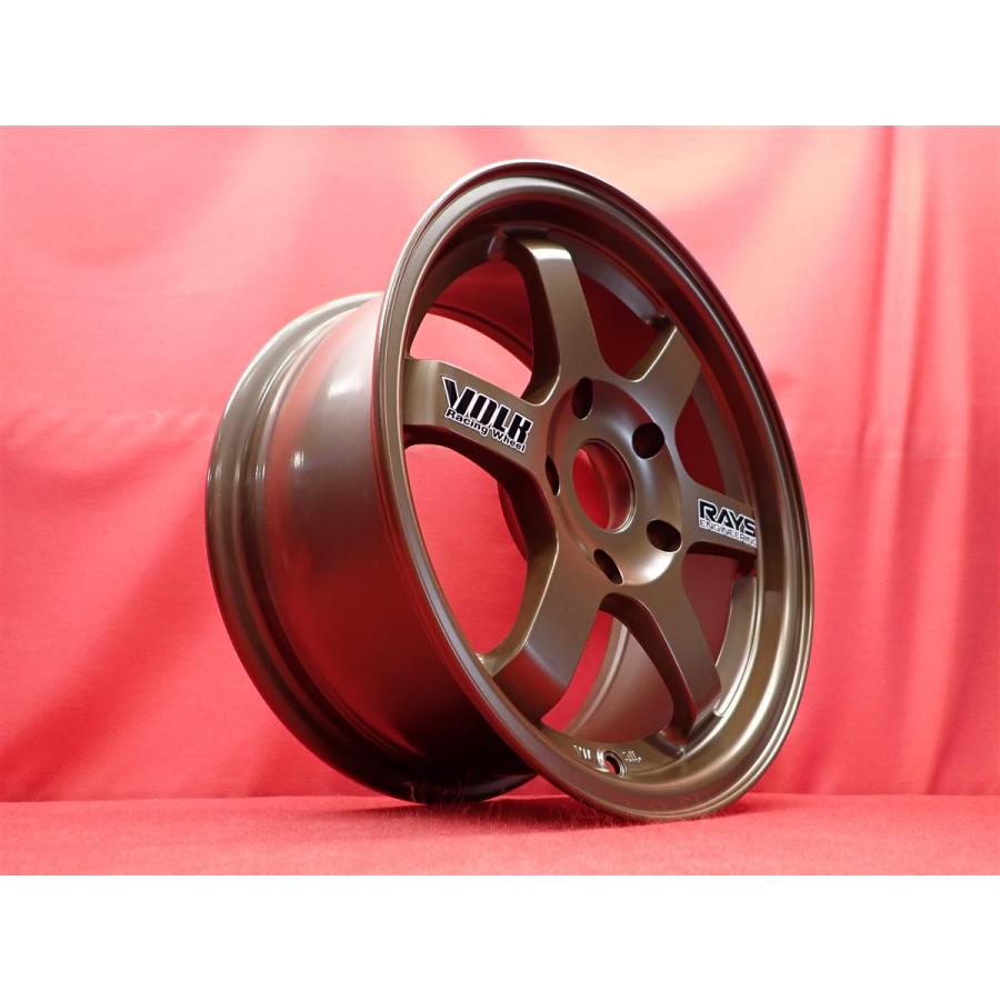 鍛造 軽量 1本5.1kg ボルクレーシング TE37 中古ホイール 4本 7J 15