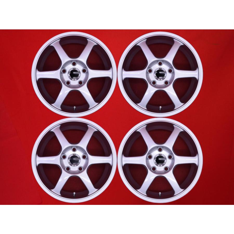 軽量 1本7.5kg AVS モデル6 中古ホイール 4本 7J 16インチ PCD114.3 5
