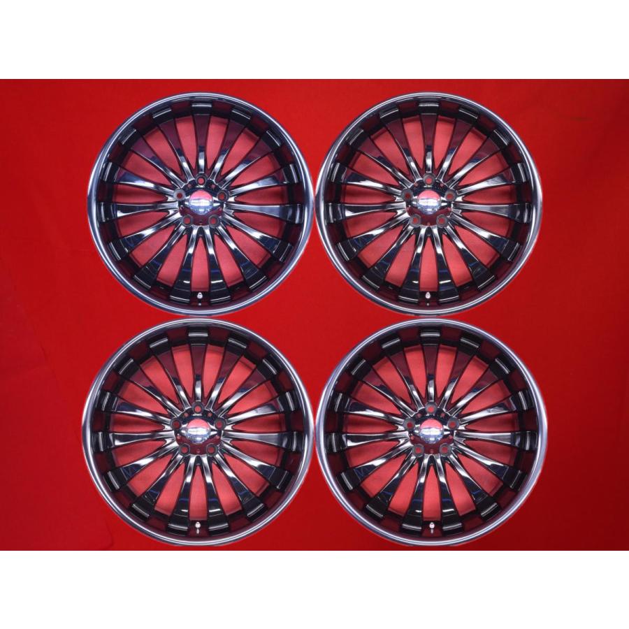 ③ 19インチ9.5J.8.5J タイヤホイール4本ハイペリオン良好品！ 前後太さ違い HYPERION フリート 中古ホイール 4本 8.5/9.5J 20インチ