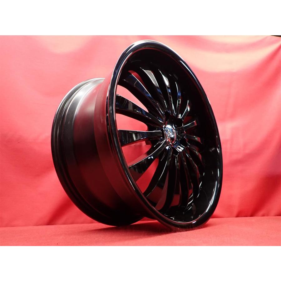 ③ 19インチ9.5J.8.5J タイヤホイール4本ハイペリオン良好品！ 前後太さ違い HYPERION フリート 中古ホイール 4本 8.5/9.5J 20インチ