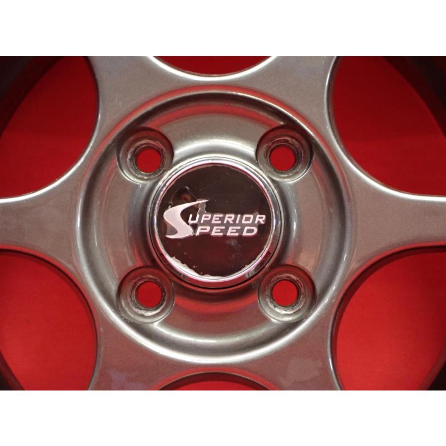 Superior Speed 中古ホイール 4本 4.5J 13インチ PCD100 4穴 +43 ハブ 