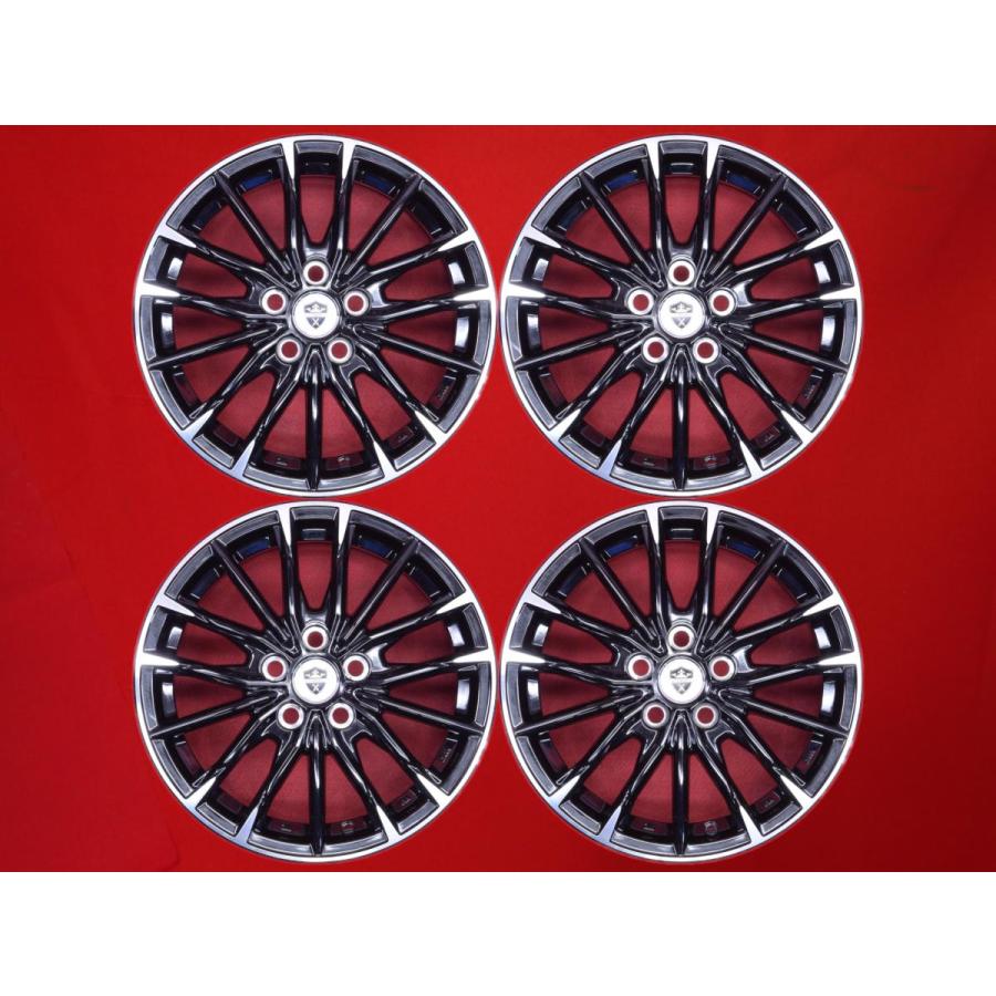 ESTROSA DF-10 中古ホイール 4本 6.5J 15インチ PCD100 5穴 +40 ハブ54 