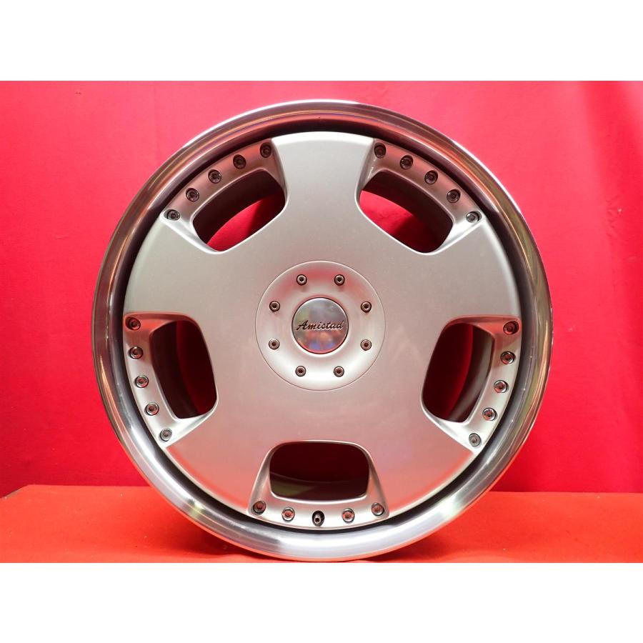 Amistad アミスタット ディッシュ 8J 19インチ offset+38 Amistad アミスタット ディッシュ 中古品 アルミホイール 4本 8.5/10J