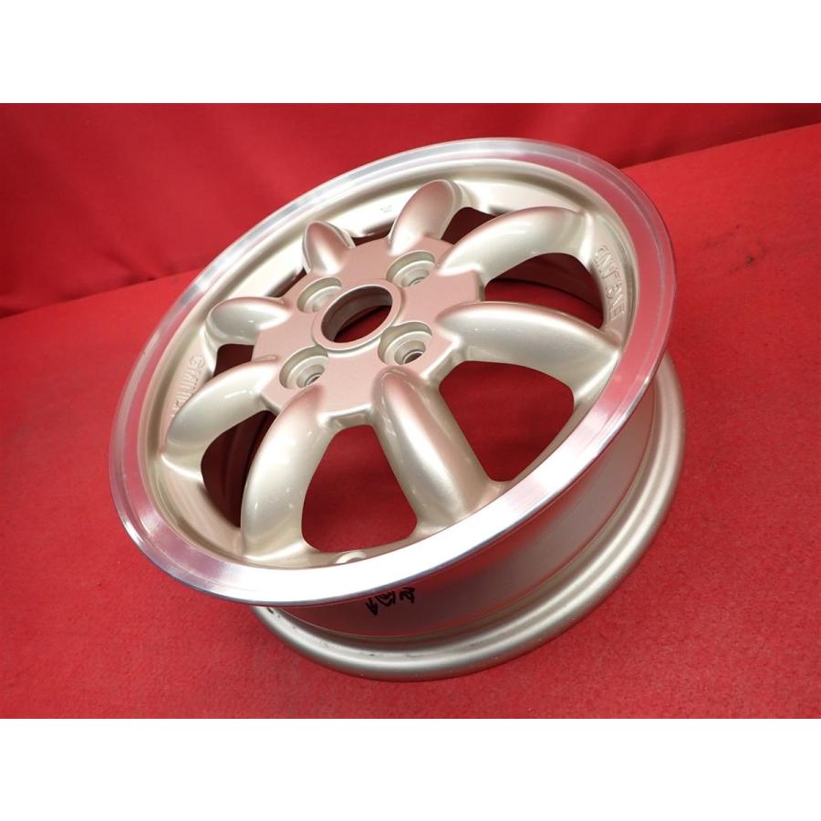 ②中古品　MINILITE 14インチ純正ホイール付きタイヤ2本 ダイハツ MINI LITE 純正 中古品 アルミホイール 4本 4.5J 14インチ